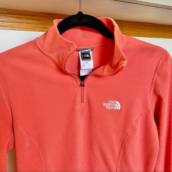 The North Face Tops - The North Face size small peach 1/4 zip fleece